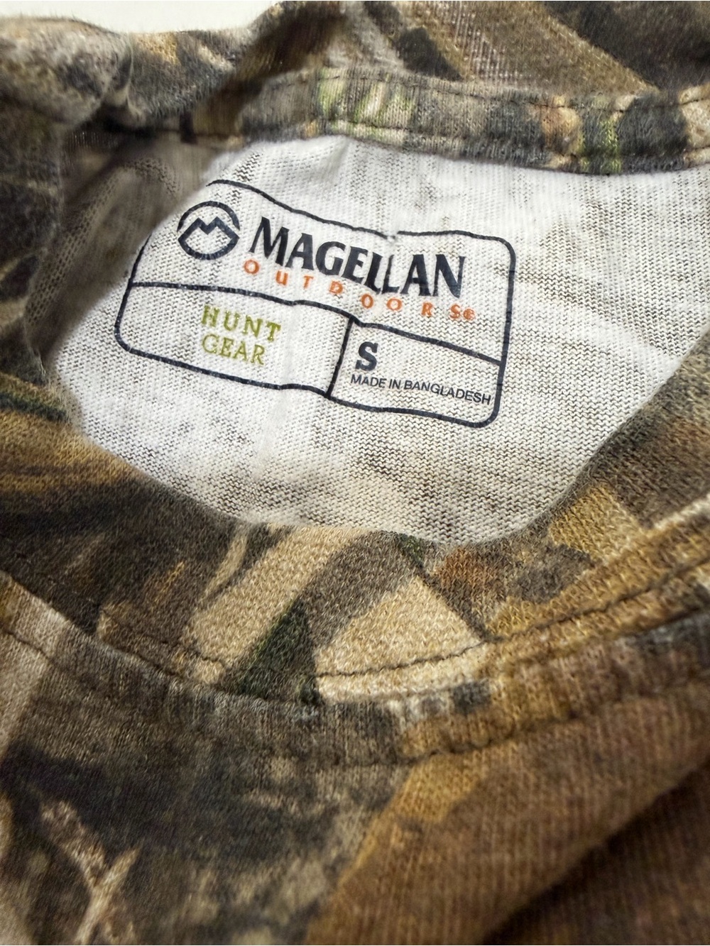 Magellan Outdoors Camo Short Sleeve Tee in Brown and Green - Picture 3 of 6